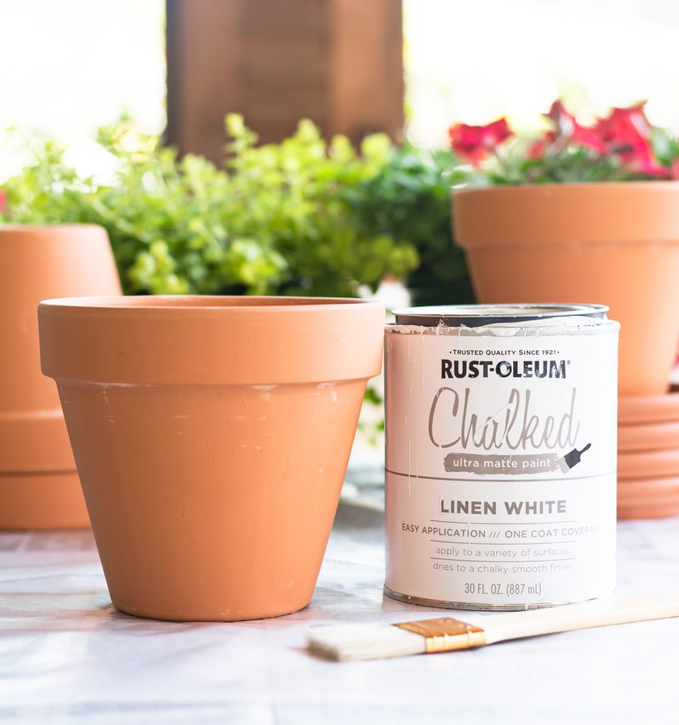 How to age flower pots with chalk paint