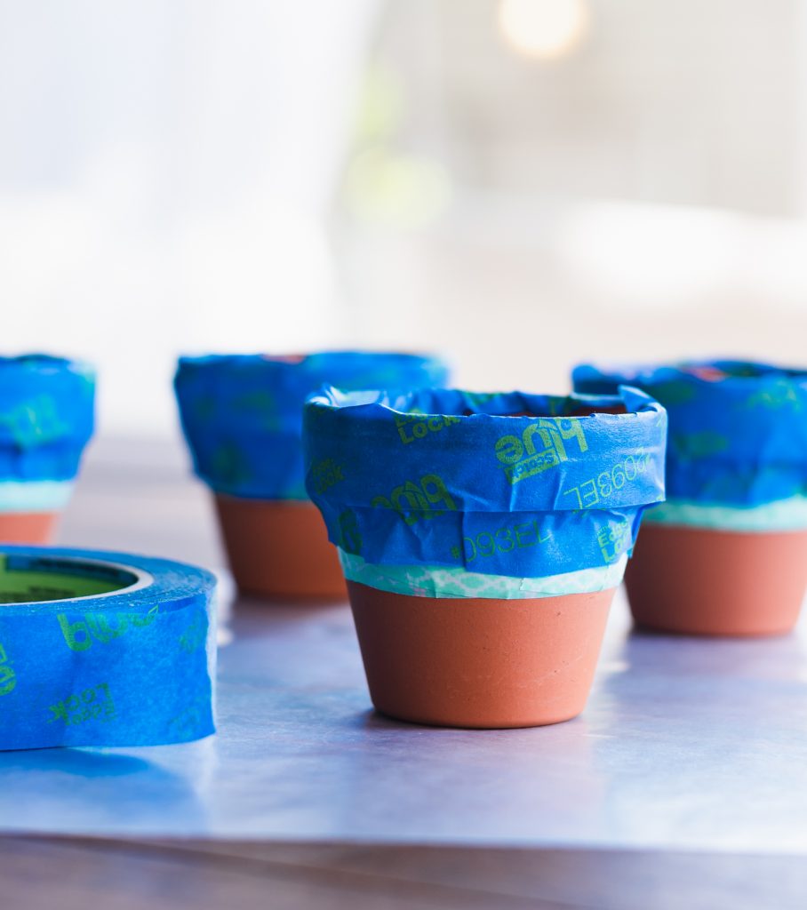 How to Make Succulent Place Card Holders with Mini Terracotta Pots Gold Dipped