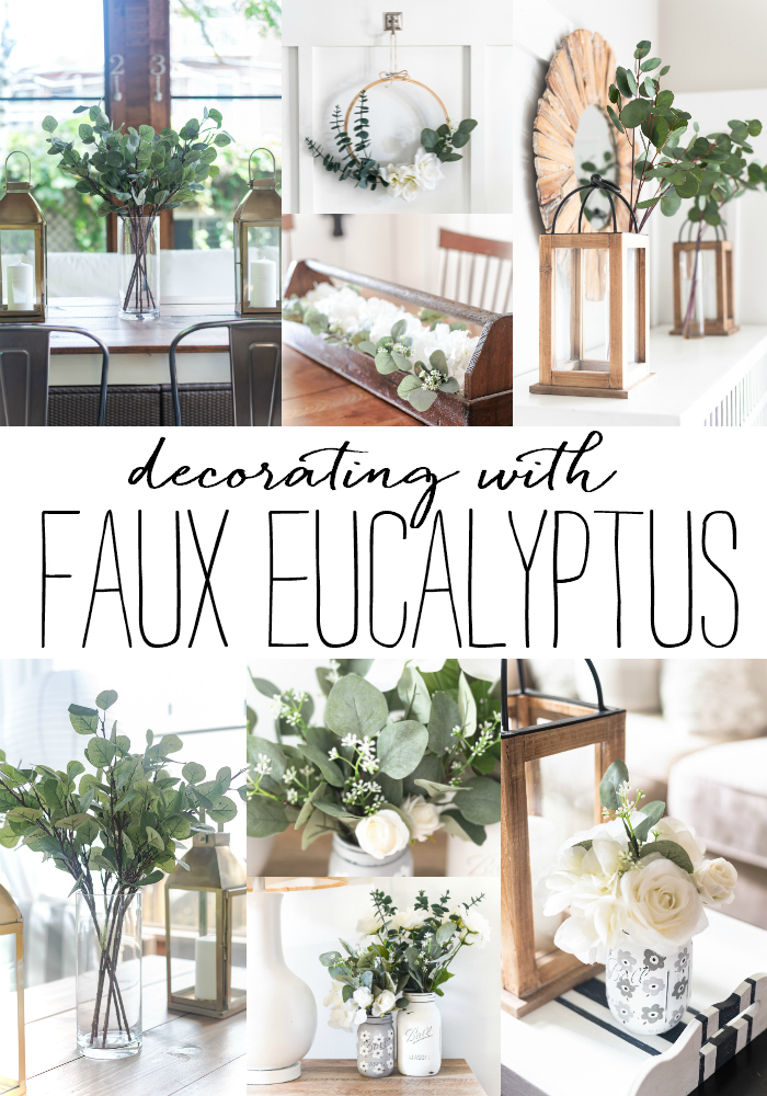 faux eucalyptus in decorating