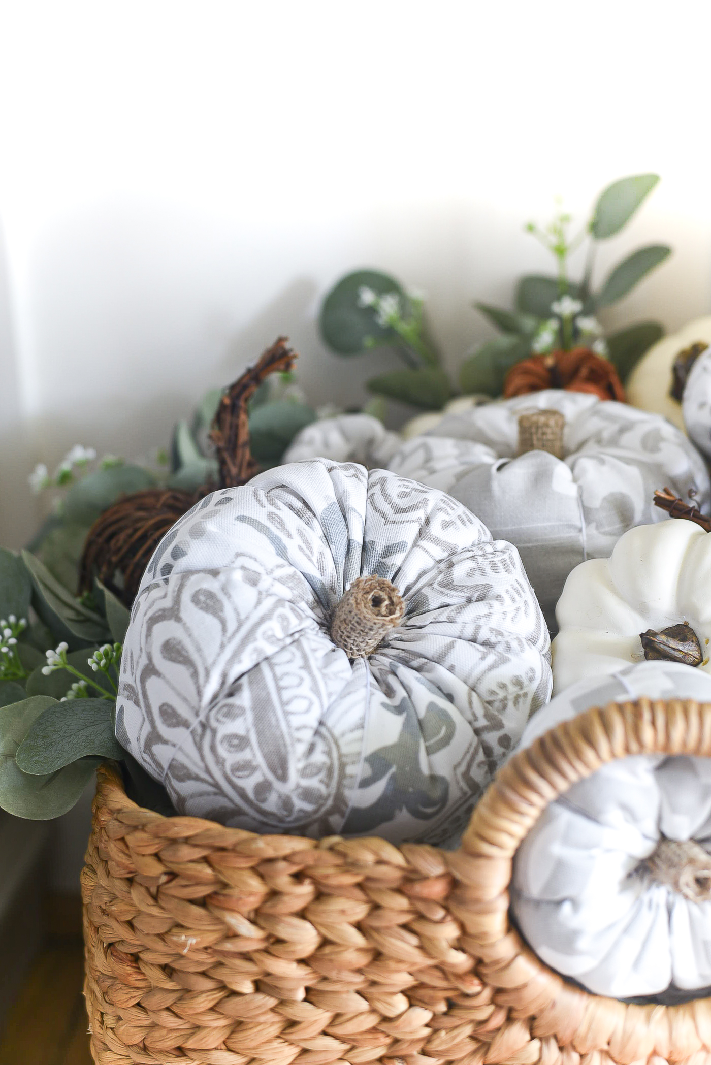 How to Cover Pumpkins with Fabric + Decorating Tips - CATHIE