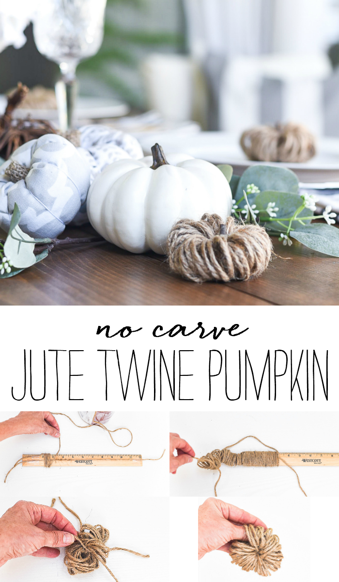 Jute Twine Pumpkins - No Carve Pumpkin Ideas - Fall Craft Ideas Using Jute - Fall Craft Ideas for Pumpkins