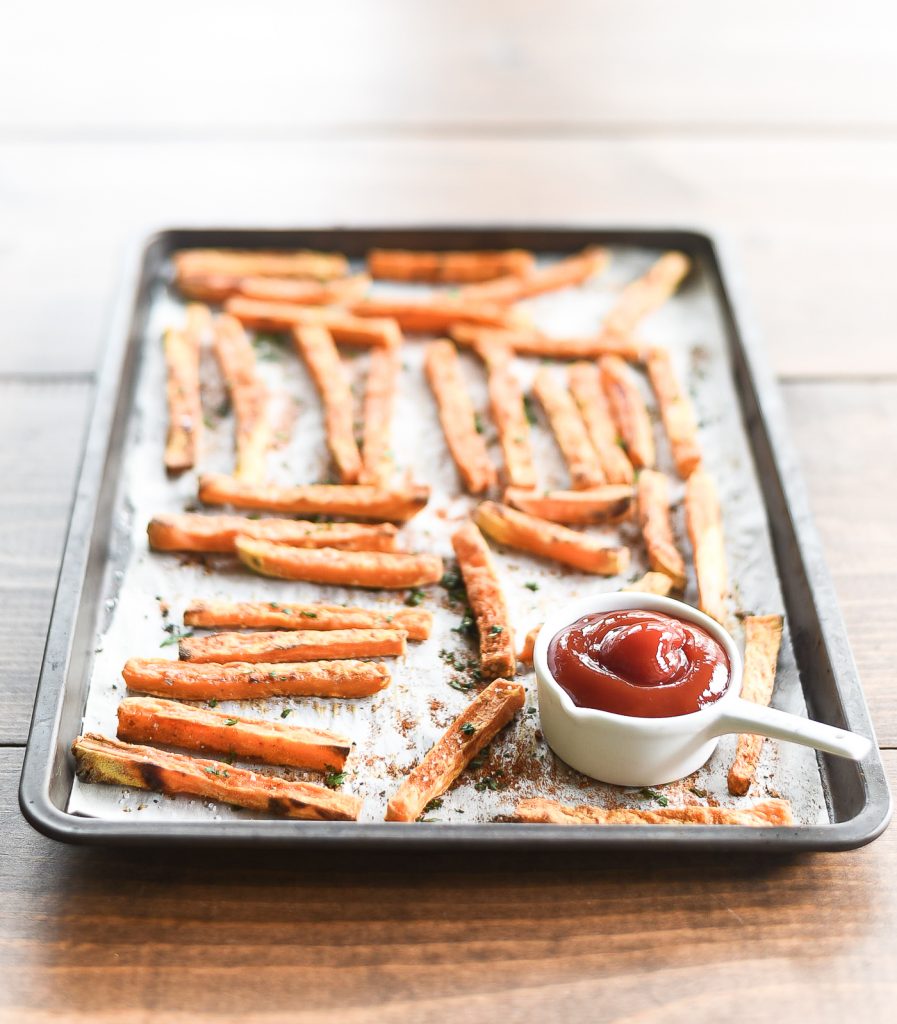 Sweet Potato Fries - Recipe on how to make Sweet Potato Fries.