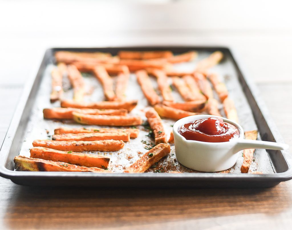 Sweet Potato Fries - Recipe on how to make Sweet Potato Fries.