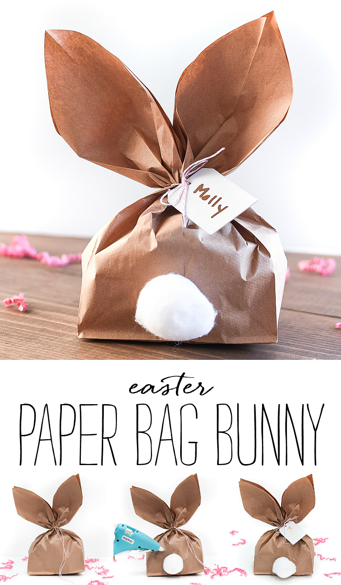 Easter Bunny Ears Paper Bag Treat Bag