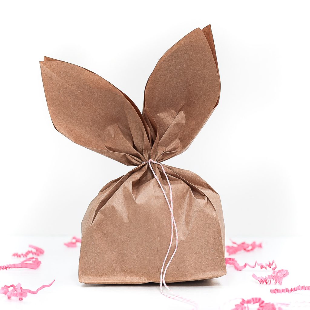 How to make paper bag bunny ear treat bag for Easter.