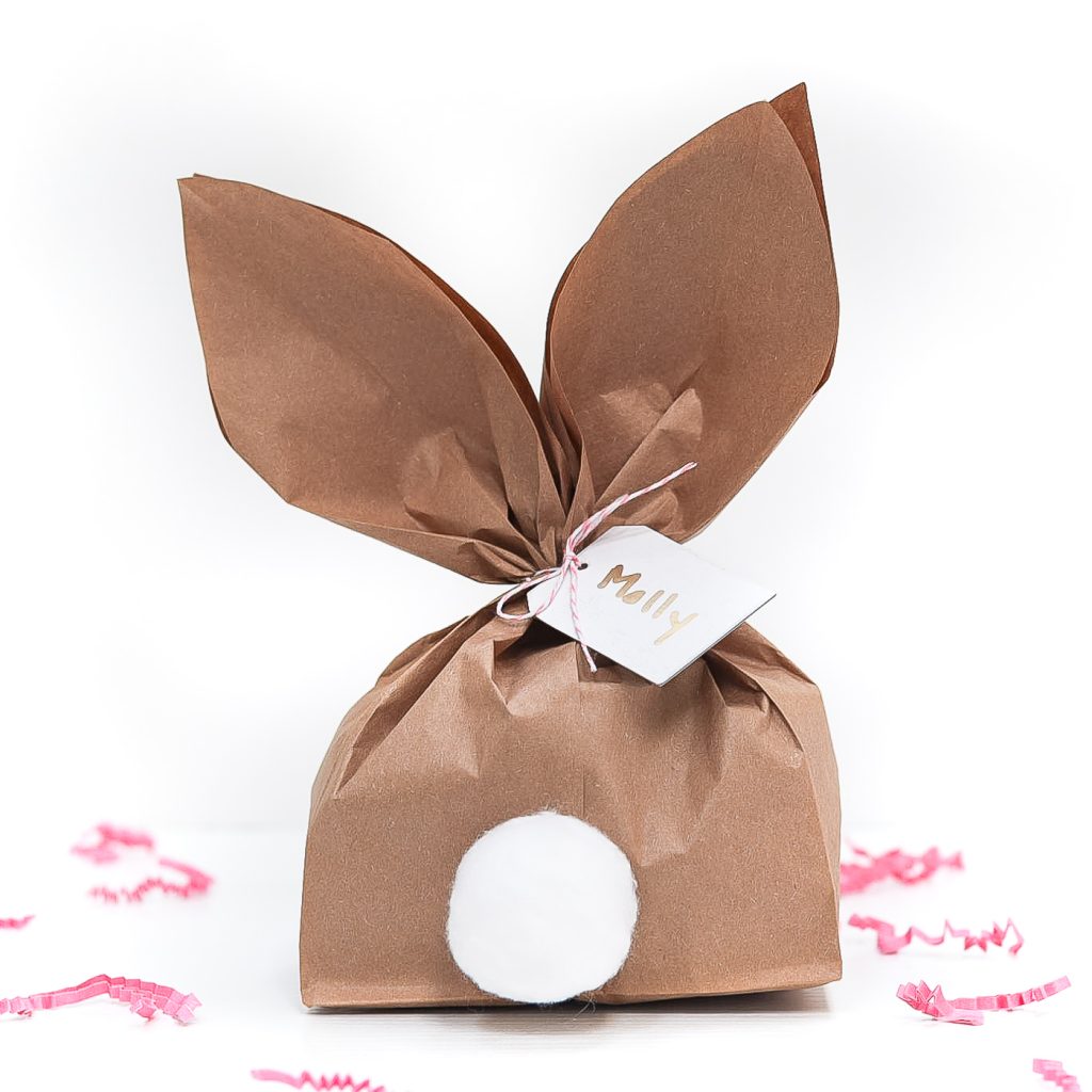How to make paper bag bunny ear treat bag for Easter.
