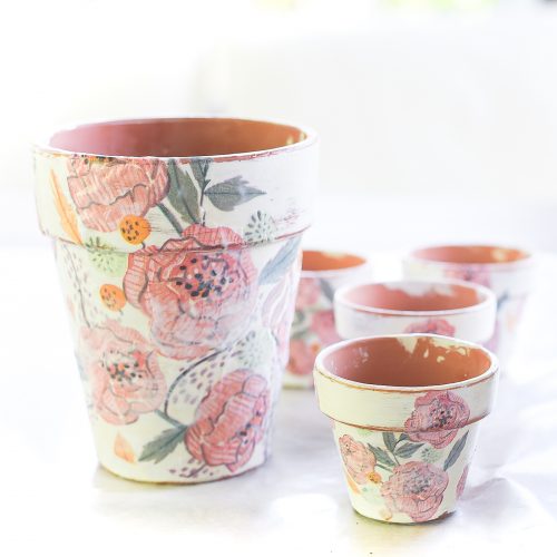 Decoupage Terracotta Pots - It All Started With Paint