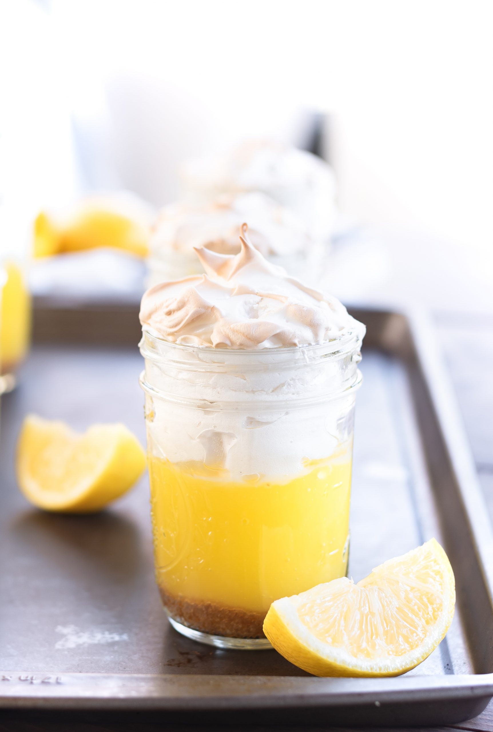 Jello-O Lemon Meringue Pie Recipe in Mason Jars - Jello-O Lemon Pie Recipe - Single Serve Dessert Ideas - Easter dessert ideas - spring, summer dessert ideas - mason jar dessert ideas