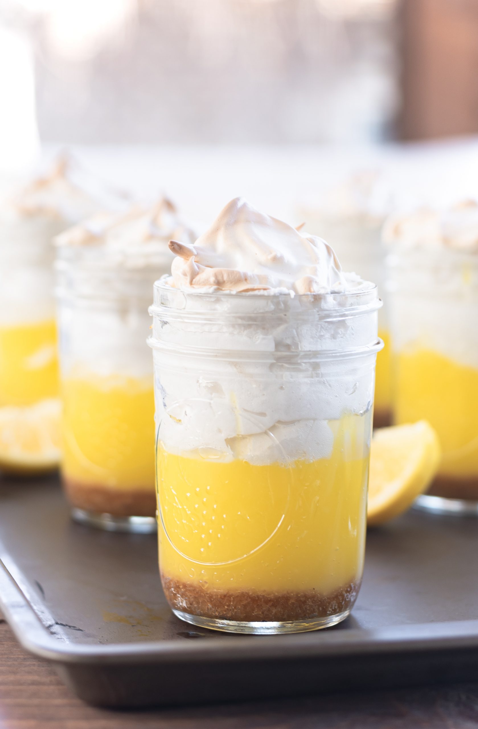 Jello-O Lemon Meringue Pie Recipe in Mason Jars - Jello-O Lemon Pie Recipe - Single Serve Dessert Ideas - Easter dessert ideas - spring, summer dessert ideas - mason jar dessert ideas