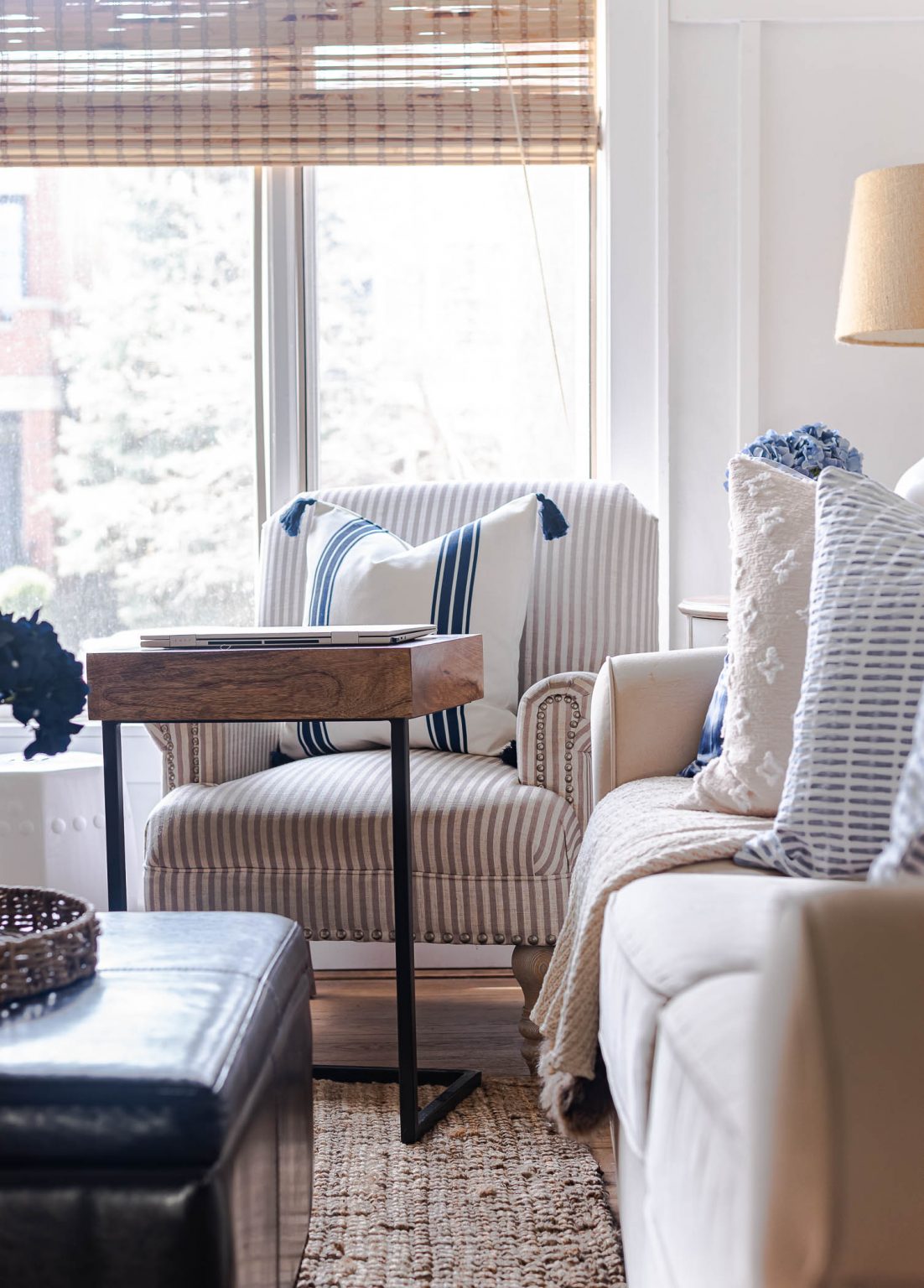 Blue & White Spring Living Room - It All Started With Paint