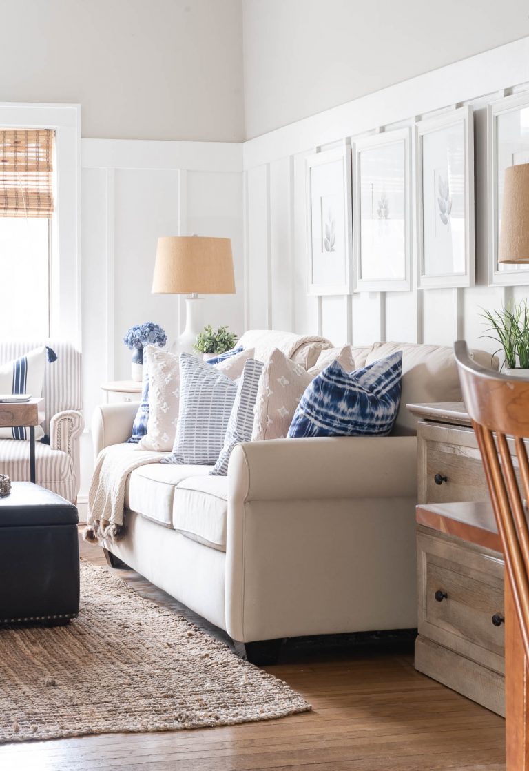 Blue & White Spring Living Room - It All Started With Paint