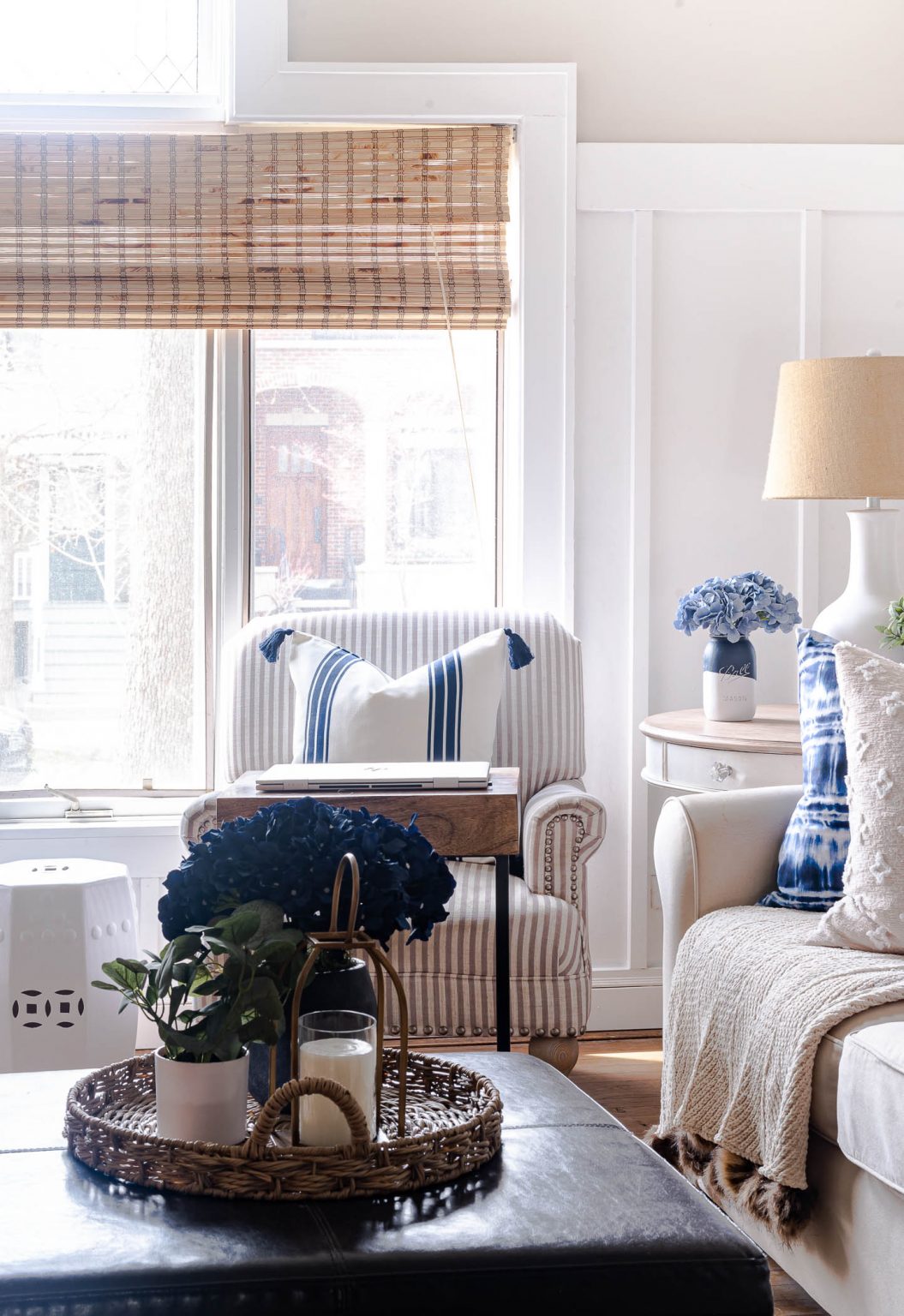 Blue & White Spring Living Room - It All Started With Paint