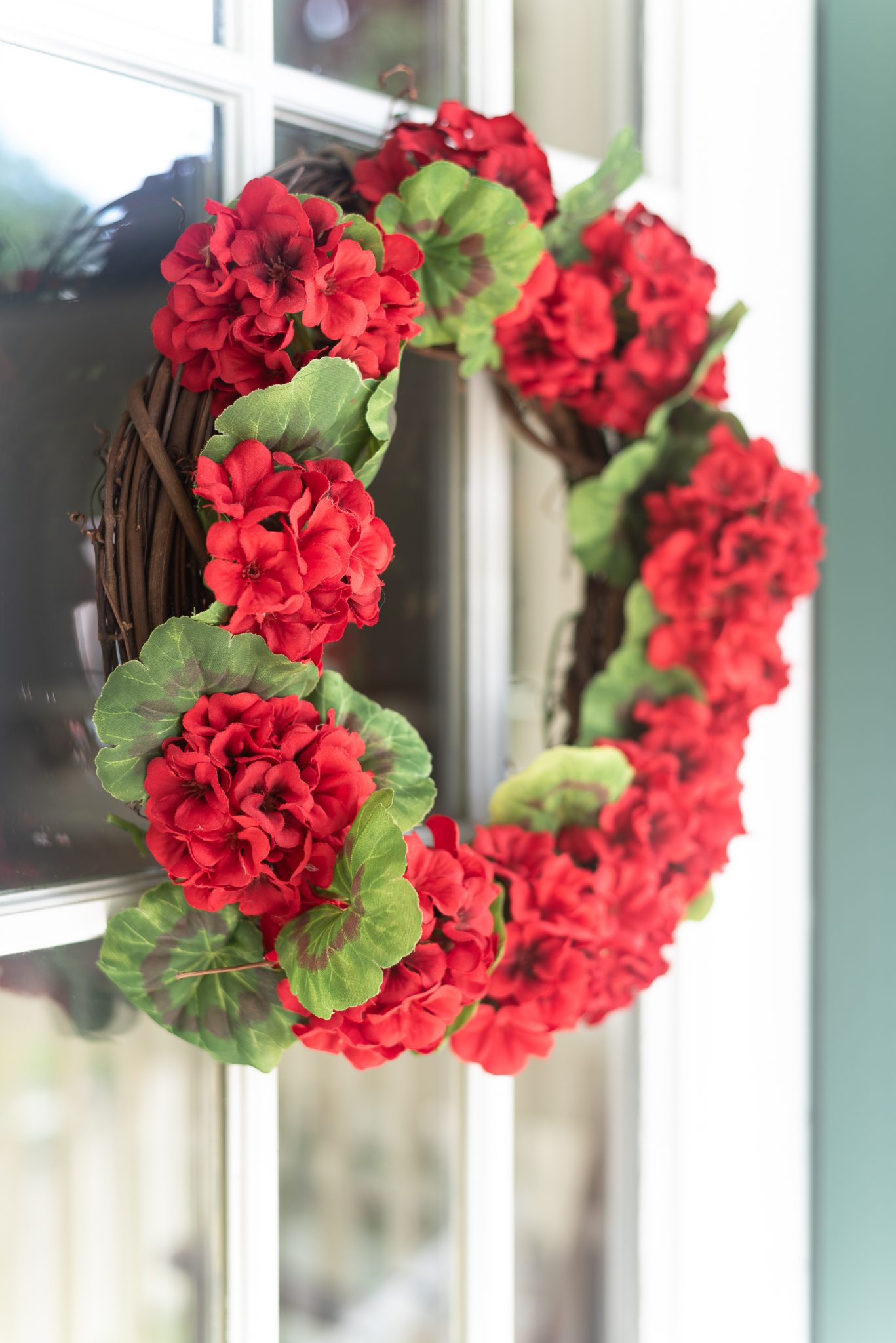 Geranium Wreath DIY - It All Started With Paint