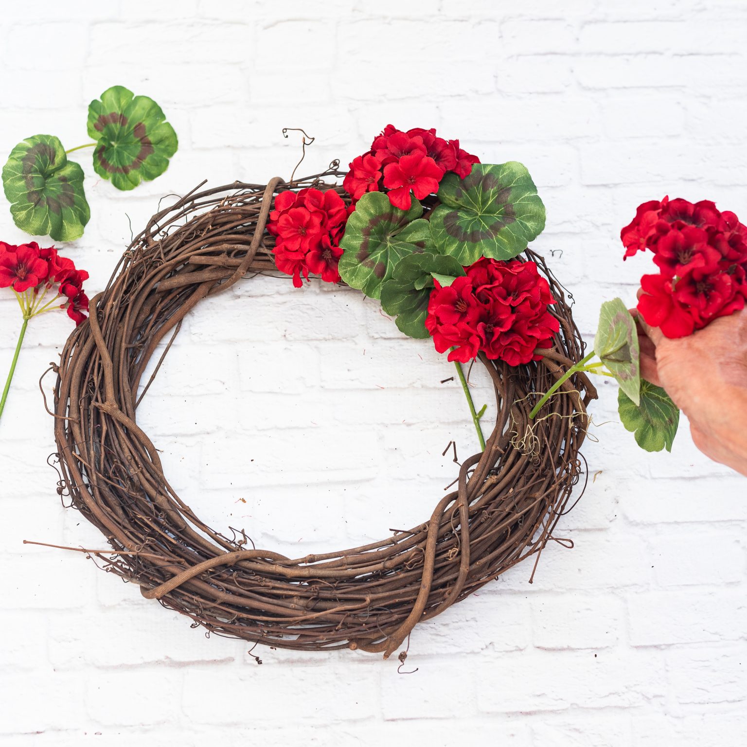 Geranium Wreath DIY - It All Started With Paint