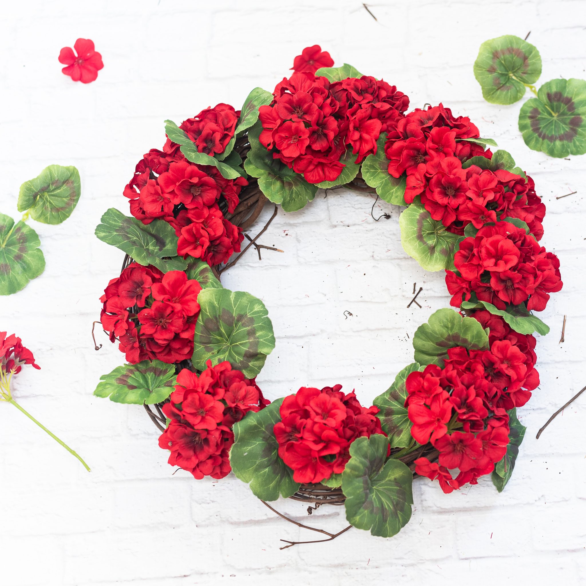 Geranium Wreath DIY - It All Started With Paint