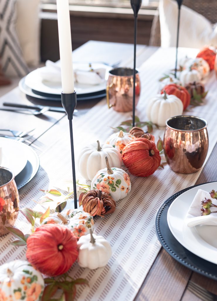 Thanksgiving Table Setting Idea in Orange, Rust, Neutrals - It All ...