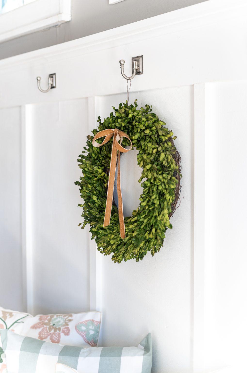 Board & Batten Entry in Green, Blush for Spring - It All Started With Paint
