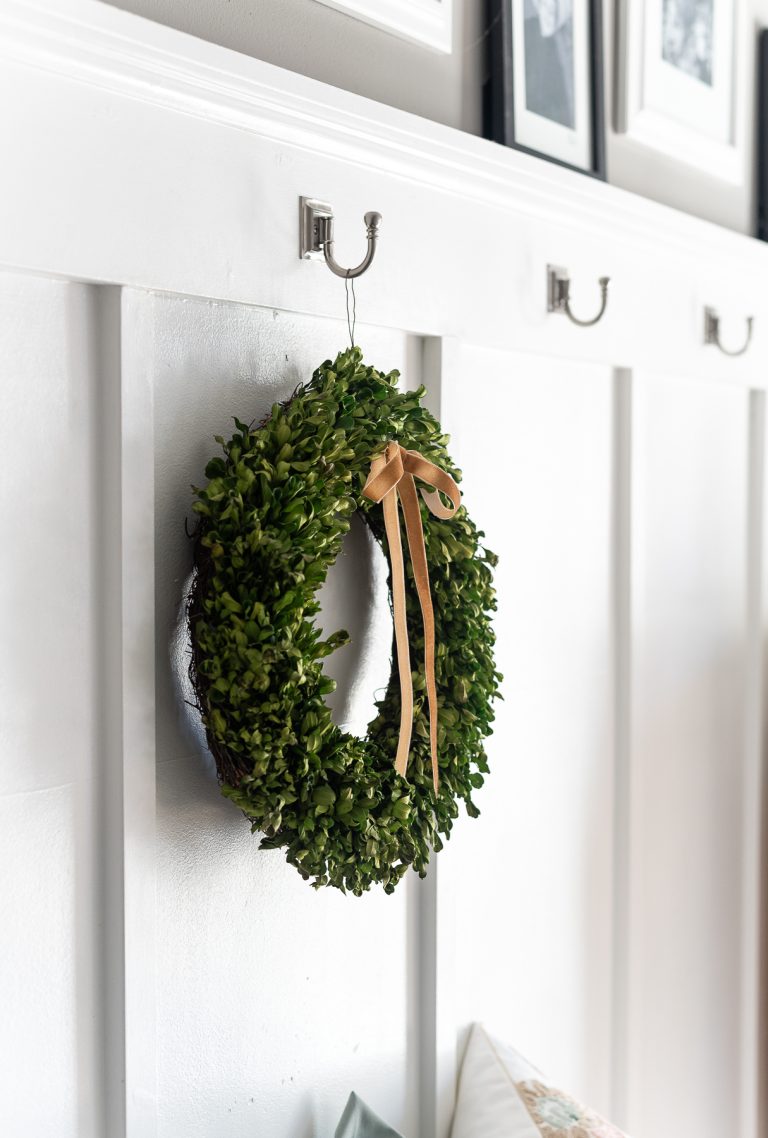 Board & Batten Entry in Green, Blush for Spring - It All Started With Paint