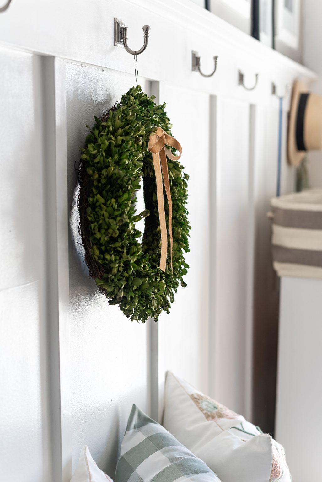 Board & Batten Entry in Green, Blush for Spring - It All Started With Paint