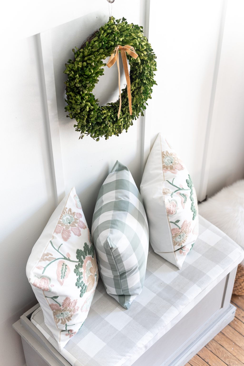 Board & Batten Entry in Green, Blush for Spring - It All Started With Paint