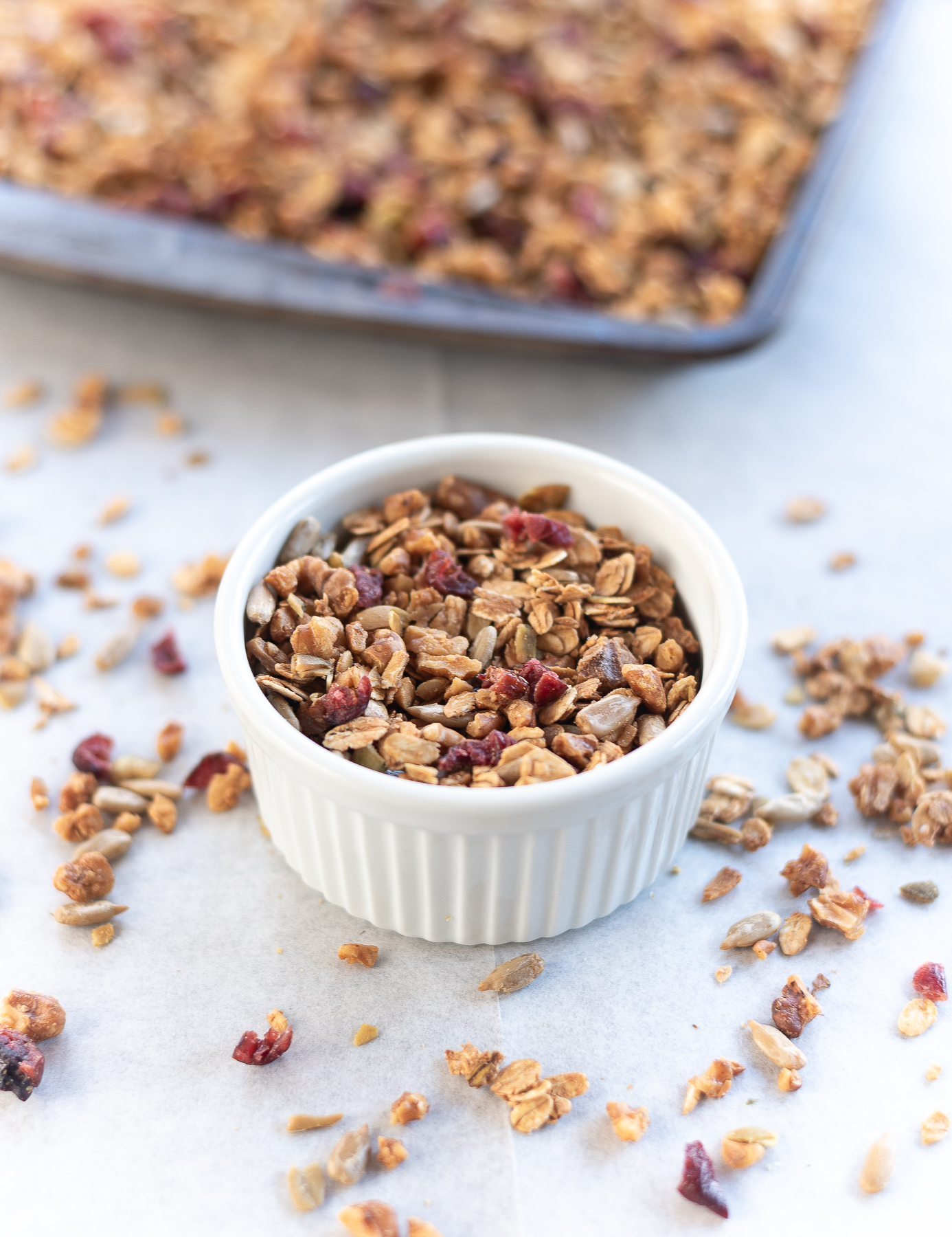 Homemade Granola Recipe - Granola Recipe - Salty and Sweet Granola - Smoothie Bowl Topping with Oats, Walnuts, Pepitas - Oatmeal Topping with Nuts - Easy Granola Recipe - Sheet Pan Granola