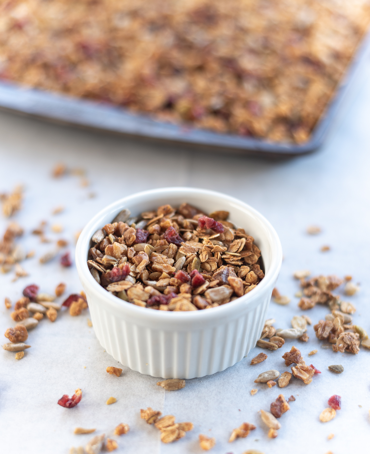 Homemade Granola Recipe - Granola Recipe - Salty and Sweet Granola - Smoothie Bowl Topping with Oats, Walnuts, Pepitas - Oatmeal Topping with Nuts - Easy Granola Recipe - Sheet Pan Granola