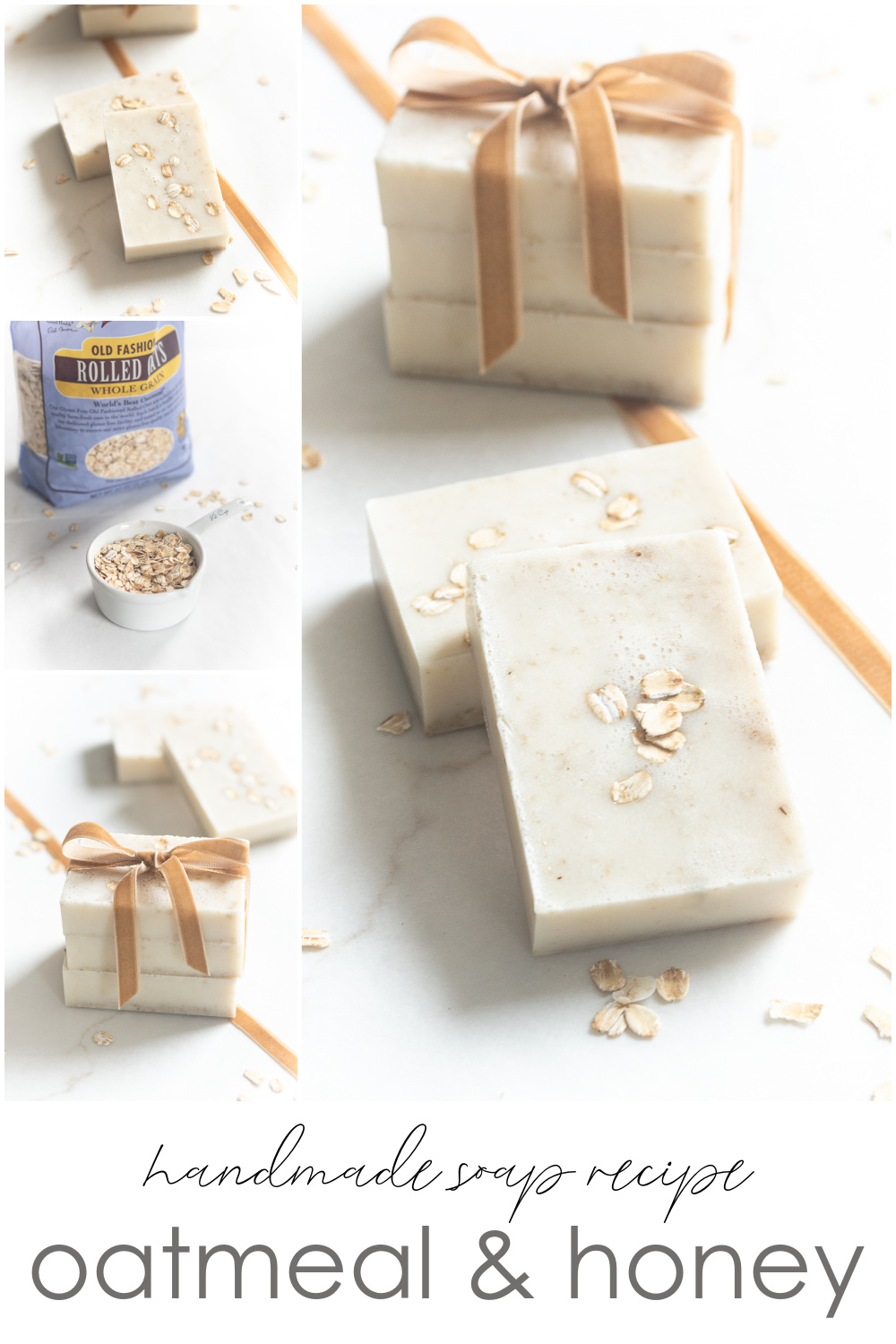 Oatmeal Soap Recipe. Oatmeal Honey Soap. Handmade Soap Recipe. Easy Soap Recipe to make at home. Homemade Soap with melt & pour soap base. Goat's milk soap recipe.