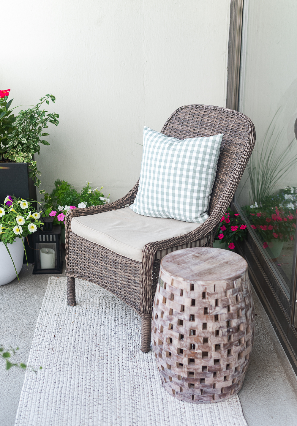 Balcony Container Garden. City Balcony Decorating Ideas. Condo Balcony Decor. Colorful Balcony Ideas with Containers. Chicago Balcony on Lake Shore Drive.