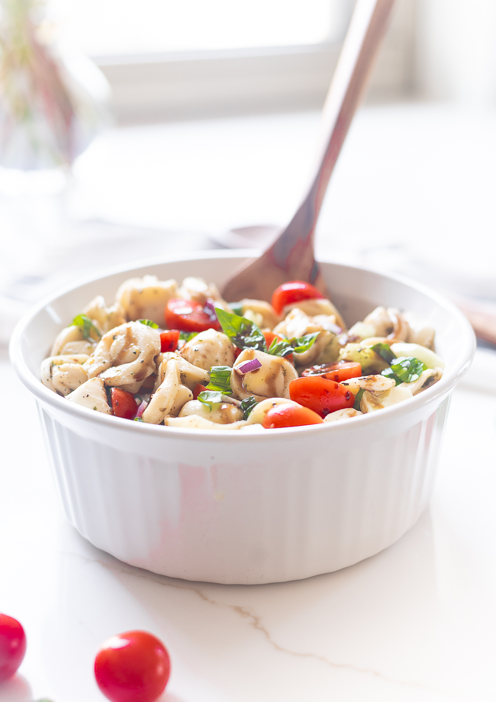 Tortellini Caprese Salad Recipe - Trader Joe's Tortellini Summer Salad - Marinated Mozarella Salad.