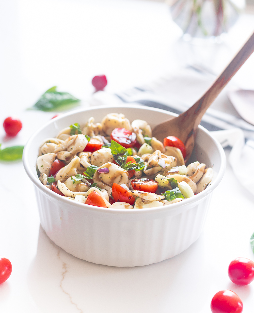 Tortellini Caprese Salad Recipe - Trader Joe's Tortellini Summer Salad - Marinated Mozarella Salad.