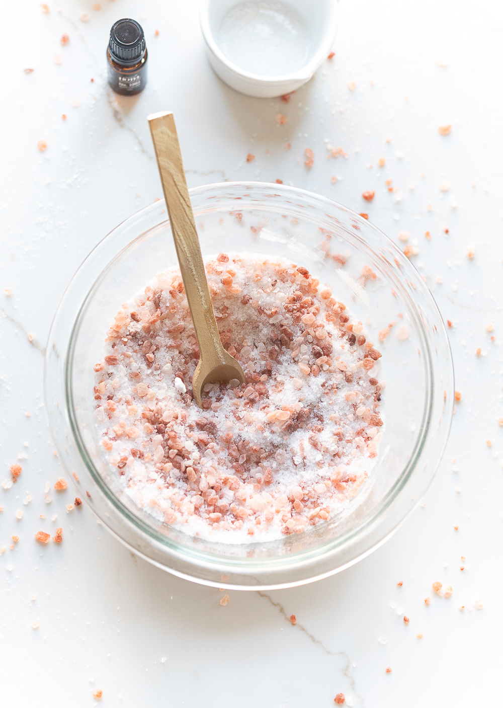 Himalayan Pink Salt and Epsom Salt Bath Salts Homemade Recipe and Tutorial