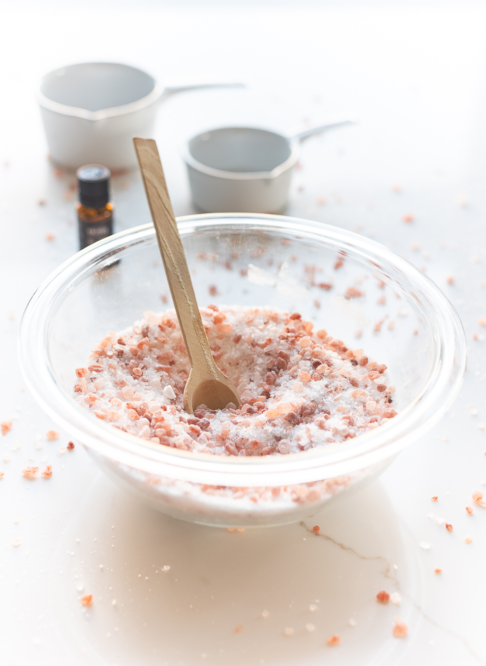 Himalayan Pink Salt and Epsom Salt Bath Salts Homemade Recipe and Tutorial